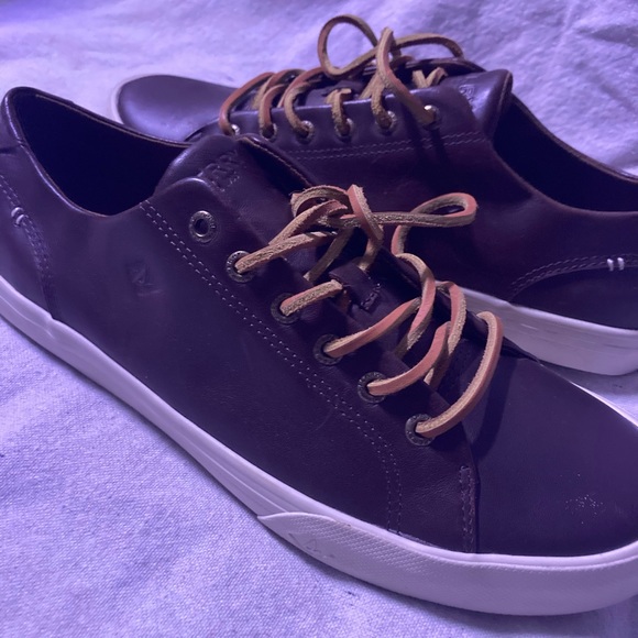 Sperry Top-sider Sts19818 Brown Strip Plushwave Ltt Leather Lace Up Men’s 10.5 - Picture 8 of 10